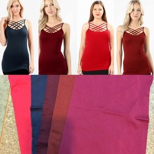 Plus Size Seamless Crisscross Cami